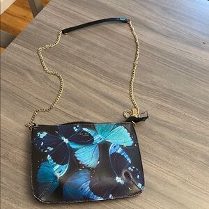 Ted Baker Black and Blue Butterfly Crossbody Bag